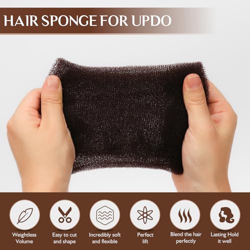 Dark Brown Hair Filler Sponge for Updos, 70 inches