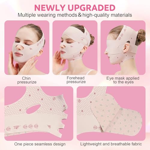 V-Shaped Face Lift Strap - Forehead & Chin Support