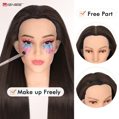 Professional Cosmetology Mannequin Head 26" Heat Resistant Synthetic Hair