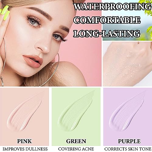 3-in-1 Color Correcting Primer - Pink, Green & Purple Tinted