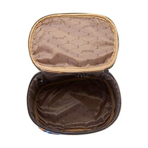 Signare Tapestry Toiletry Bag Makeup Organizer bag for Women with Mexican Folk Art Design