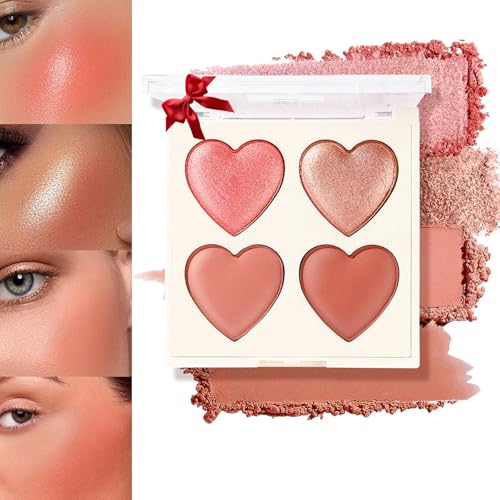 4-in-1 Highlight Contour Blush Palette - Shimmer & Matte