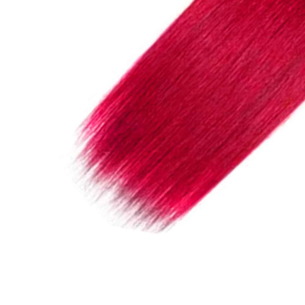 Burgundy Straight Bundles Red Human Hair Bundles Brazilian Grade 8A Virgin Hair 28 Inch Red Human Hair Bundle 100g/Pc