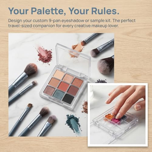 Empty Makeup Palette 2pcs 9-Grid Storage Cases