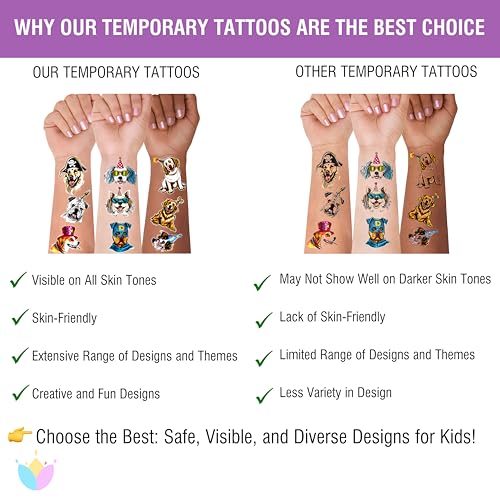 101+ Crab Temporary Tattoos ? Printable, Waterproof Fake Tattoos for Kids, Girls, Boys, Teens & Adults ? Ideal for Birthday Parties, Decorations (A)