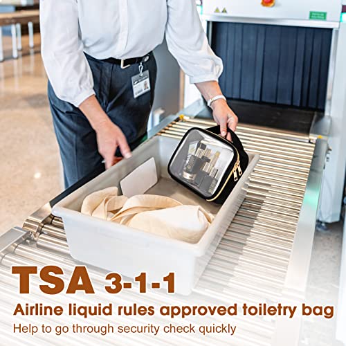 Wedama TSA Approved Toiletry Bag Clear Makeup Bags 3Pack +Large Weekender Bag for Women with Shoe Compartment for Travel Gym Camping