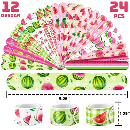 Watermelon Party Favor Set - 48 Piece Bundle with Tattoos & Slap Bracelets