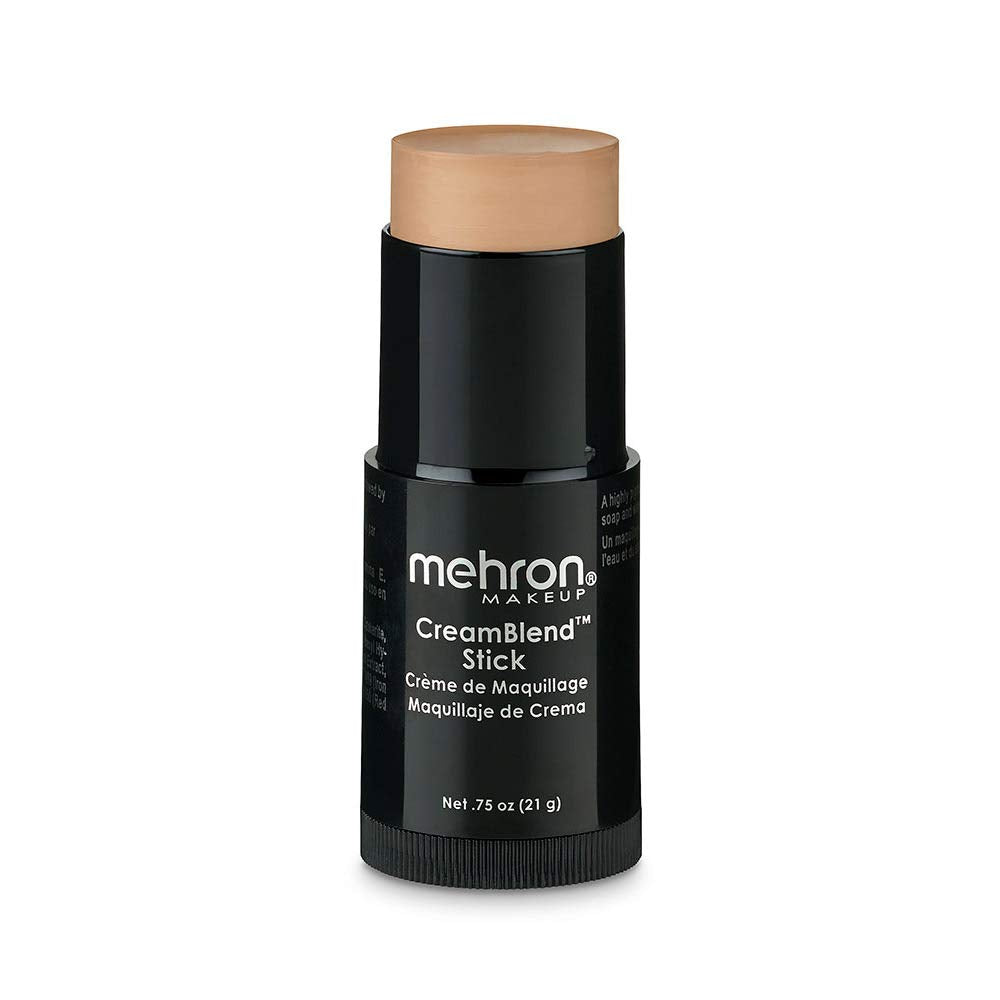 Mehron Makeup CreamBlend Stick | Face Paint, Body Paint, & Foundation Cream Makeup | Body Paint Stick Perfect for Halloween Makeup .75 oz (21 g) (Light 4)