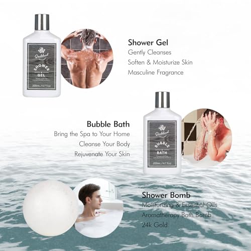 Valentines Day Gifts for Men, 14 Pieces Grooming Set, Hydrating Skin Care Set, Beard Kit Spa Set, Bath & Body Care Kit, Boyfriend, Dad, Anniversary Gifts, Birthday, Christmas, Father's Day