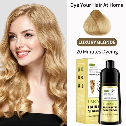 Blonde Hair Dye Shampoo for Gray Hair Coverage - 3 in 1