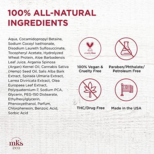 MKS eco Nourish Shampoo - Cleanses, Strengthens & Repairs - Ideal for Fine Hair, Safe for Color Treated Hair - Moroccan Argan Oil, Hemp Seed Oil - Vegan, Cruelty Free