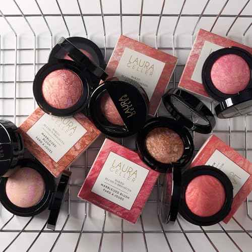 LAURA GELLER NEW YORK Baked Blush-n-Brighten Marbleized Blush for Cheeks - Pink Buttercream - Natural Finish - Buildable Color