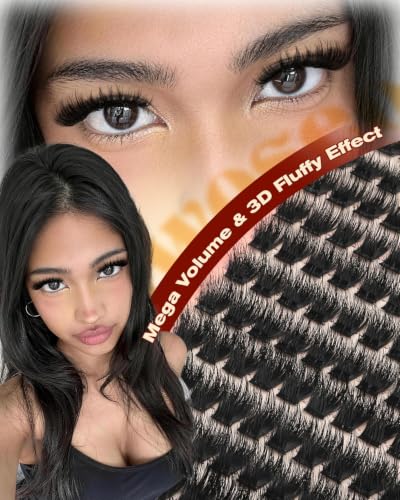 Fluffy Lash Clusters 10-18MM Wispy D Curl Faux Mink 144PCS
