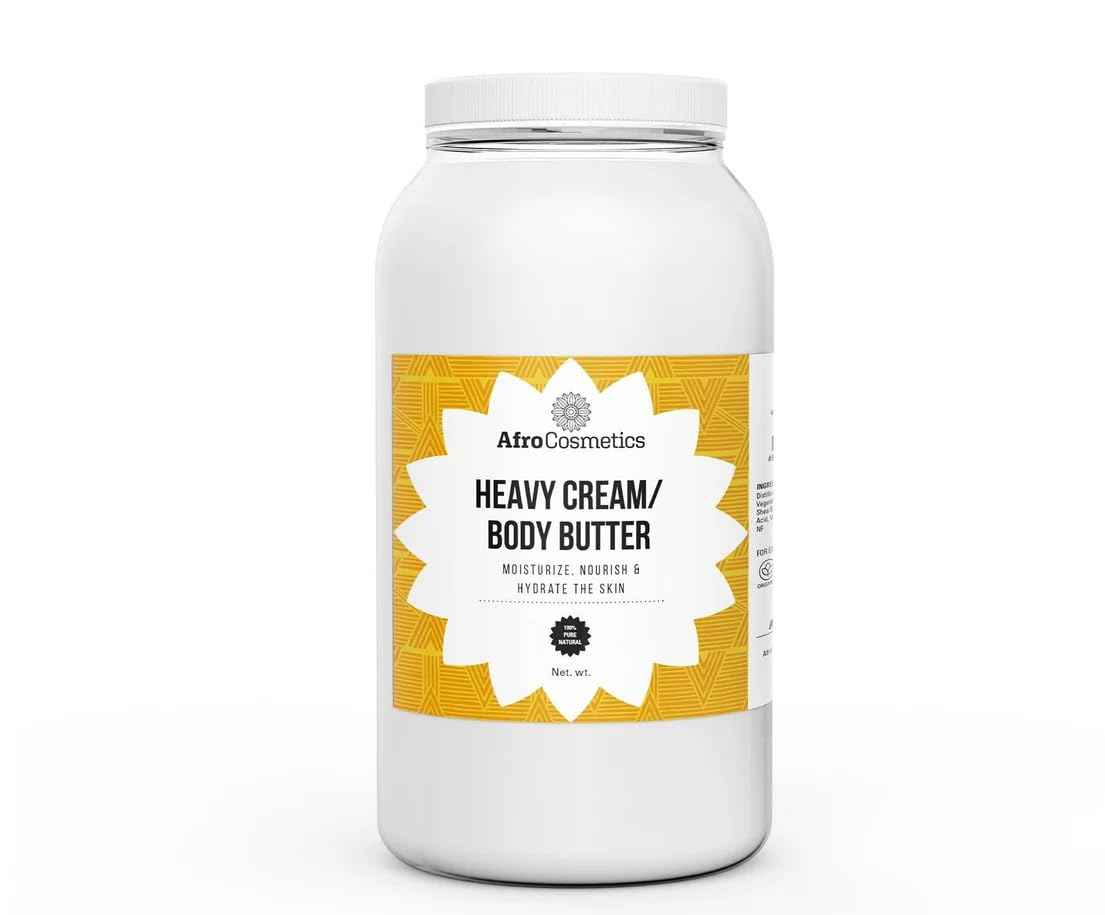 AFROCOSMETICS Unscented Heavy Cream Base Natural Moisturizer 1 Gallon