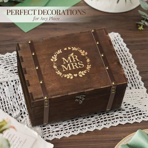 Large Mr & Mrs Wedding Keepsake Box | Vintage Wooden Memory Box