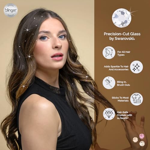 blinger® Shimmer Starter Set with Swarovski Crystals & Style Tool - Glam Hair Accessories
