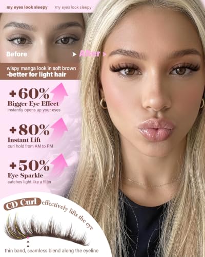 Brown Manga Lash Clusters - 144Pcs DIY Eyelash Extensions 10-16mm