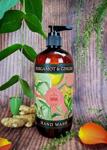 The English Soap Company Kew Gardens Luxury Hand and Body Wash, Refreshing Botanical Wash with a Rich Lather, Enriched with Soothing Aloe Vera and Vitamin E, Bergamot and Ginger Scent 500ml