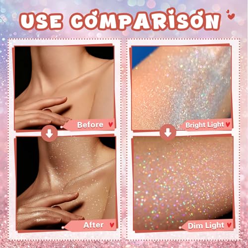 Holographic Glitter Spray for Hair & Body - Long-Lasting Shine