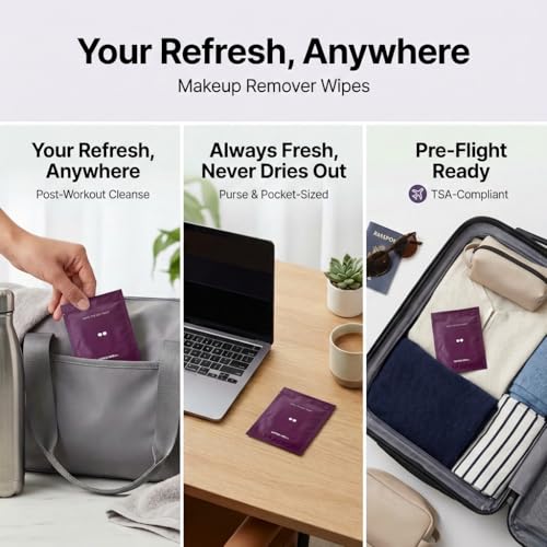 Aloe & Avocado Oil Makeup Remover Wipes, 21ct