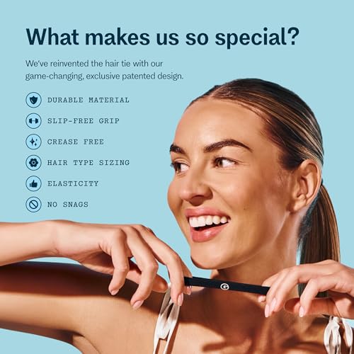 Gimme Medium Hold Hair Bands - 12 Pack Seamless Elastic Ties