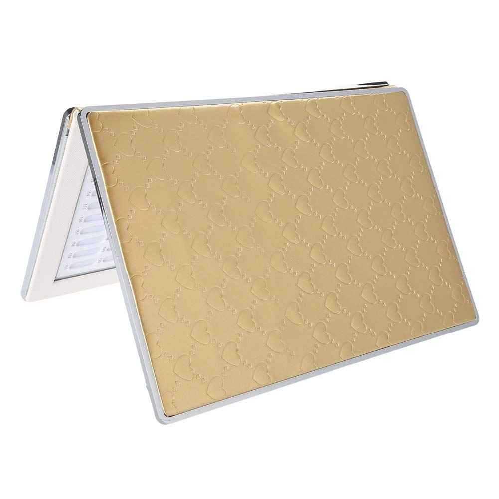 160 Slots Nail Gel Color Card Nail Polish Display Chart Book Nail Polish Color Card Nail Art Showing Shelf Suitable for Manicurists or DIY(Gold)