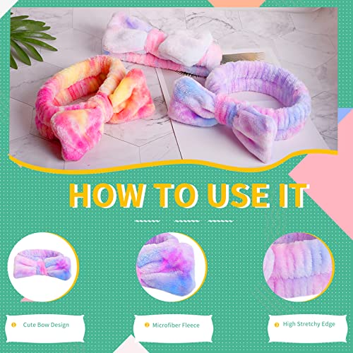 Spa Headband for Washing Face, 3-Pack Tie Dye