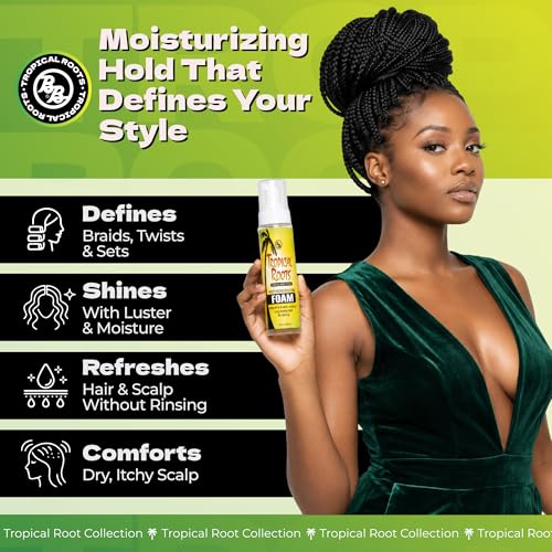 Bronner Bros Tropical Roots Moisturizing Sculpting Foam 8.5oz