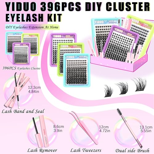 YIDUO Lash Clusters Kit - Volume, Manga & Dramatic Styles