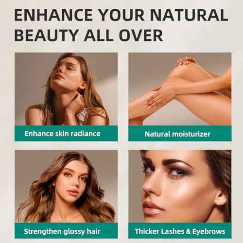 SYLVANA Organic Castor Oil (16oz Glass Bottle), USDA Certified Organic, Cold Pressed, Vegan, Hexane Free - 100% Pure Castor Oil for Nourishing Skin, Hair Growth, Lashes & Eyebrows