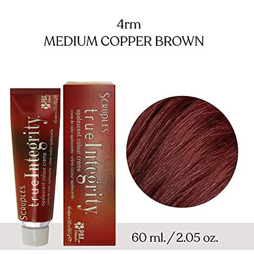 Scruples True Integrity Hair Color, 4rm Medium Red Mahogany Brown, 2.05 Ounce