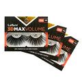 Laflare 3D MAX VOLUME Silk Faux Mink Eyelashes 25mm 3 Pack