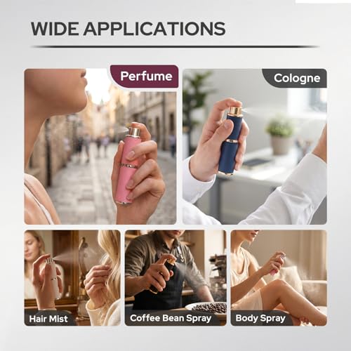 10ml Travel Perfume Atomizer - Refillable Leather Textured Spray Bottle