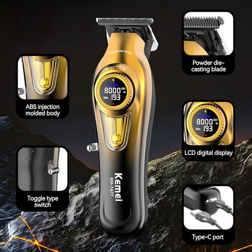 KEMEI 3-in-1 Cordless Hair Clippers & Grooming Kit for Men