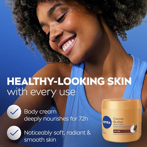NIVEA Cocoa Butter Body Cream, 16 oz – Deep Nourishing Moisturizer
