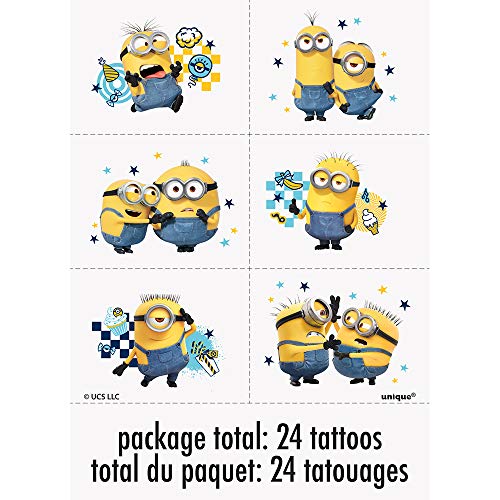Minions 2 Temporary Tattoo Sheets for Kids - 4 Pack