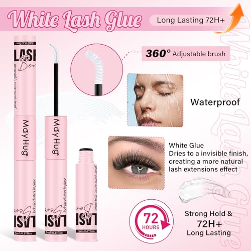 Mayhug 4-in-1 Lash Bond and Seal Kit with Remover & Tweezers