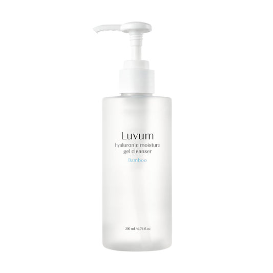 LUVUM Hyaluronic Acid Cleanser - Deep Pore Cleansing - Bamboo Extract - Gentle Formula for Sensitive Skin - Korean Gel Facial Wash, 6.76 fl. oz