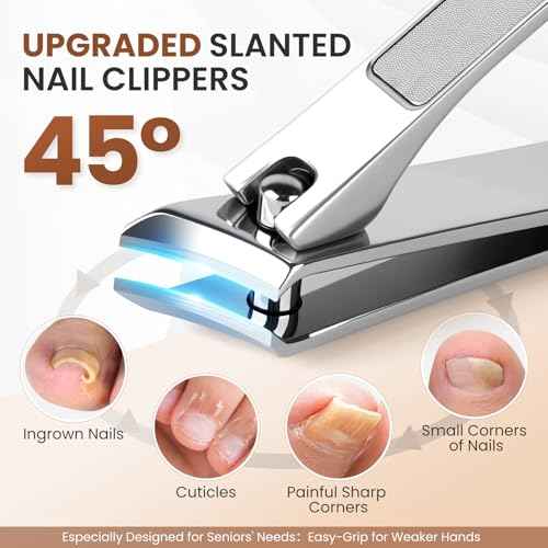LIONVISON Ingrown Toenail Removal Kit: 8 Pcs Professional Toenail Clippers for Thick Toenails - Heavy Duty Nail Clippers Tools for Seniors Home Foot Care