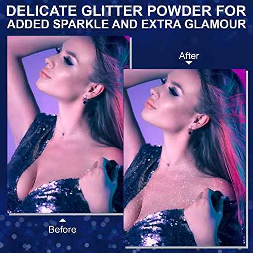 Body Glitter Spray,Perfect Music Festival Rave Stage Sparkly Shiny Glitter Spray for Hair and Body.2.11 Oz
