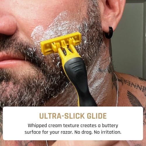 Derm Dude Illegal Shave Cream for Men | Ultra-Slick Shaving Cream for Sensitive Skin | Fights Razor Burn, Bumps, Nicks & Cuts | Smooth Glide Formula ? MVP Scent, 8oz