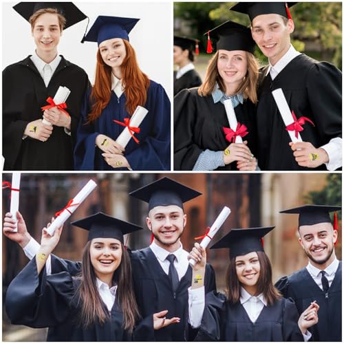 204 Metallic Glitter Graduation Temporary Tattoos Class of 2025