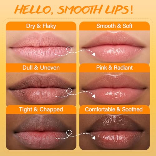 Turmeric Lip Scrub with Vitamin C - Exfoliating Lip Scrubber for Dark Lips