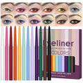 12-Color Matte Gel Eyeliner Pencil Set - Waterproof & Smudge-Proof