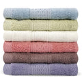 INFICRIME 100% Cotton Washcloths Set - 6-Pack 13x13 Soft Absorbent Towels
