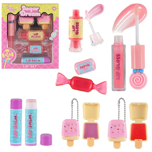 M&U Candy Lip Gloss Set 5-Piece Kids Makeup Kit