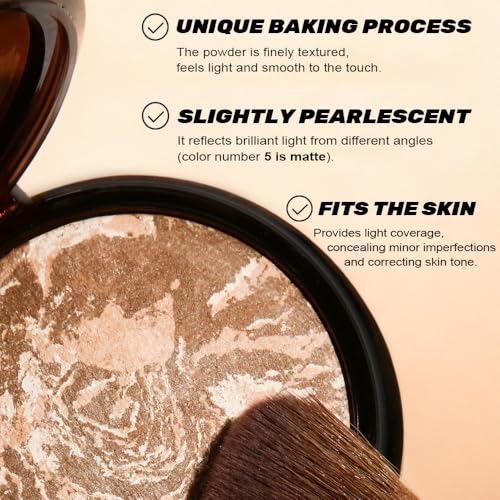 Baked Balance Illuminating Foundation, Oil Control Matte Perfection Face Powder - Medium | Buildable Sheer to Light Coverage | Flawless Satin Finish