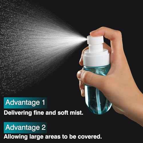Small Spray Bottle Travel Size,3 Pack 2oz Mini Travel Bottles Refillable Empty Plastic Containers Leak Proof for Perfume Toners Rose Water Cosmetics