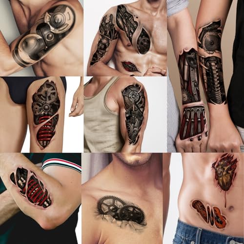 Waterproof Temporary Tattoos - 77 Sheets Realistic Fake Tattoos