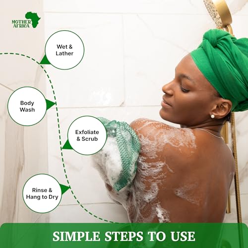 Mother Africa African Net Sponge 2-Pack - Authentic Exfoliating Body Scrubber